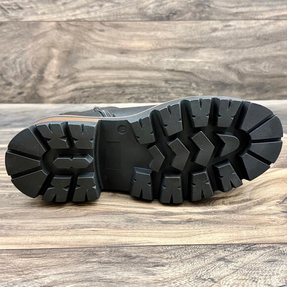 NIB Mia Isaiah 9M Combat Ankle Boots Lug Sole Black Synthetic - Picture 8 of 10